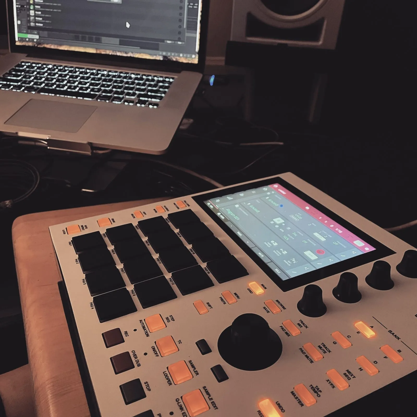 Where it starts... an MPC and a laptop, beats in low light